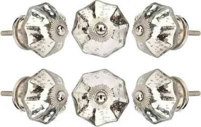 Immagine prodotto di Pulsanti in vetro cristallo - Set da 6 per mobili da cucina