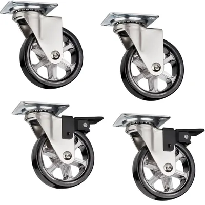Produktbild von SOTECH Möbelrolle RAPID Ø 75 mm schwarz (2+2 Set)