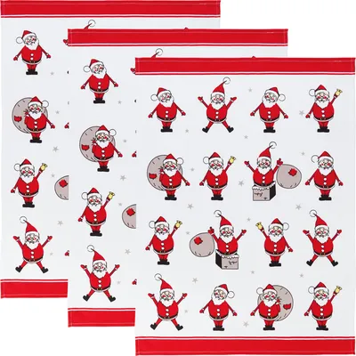 Produktbild von Erwin Müller Geschirrtuch 3er-Pack Santa Claus 50x70 cm