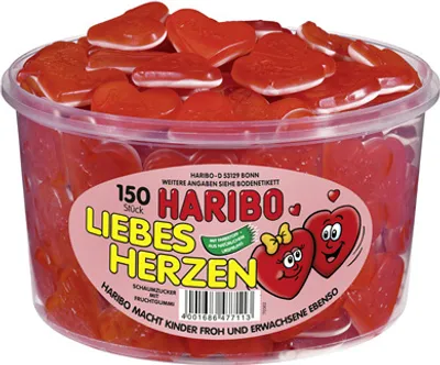 Produktbild von Haribo Liebes Herzen 150 Stück - 6 x 1,2 kg
