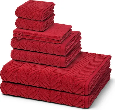 Produktbild von Ross Sensual Skin 2 X Wasch- 2 X Gäste- 2 X Dusch- 2 X Handtuch im Set Walkfrottee aus Baumwolle 500 g/m², Elegantes Design, Zopfmuster mit gewebter Bordüre