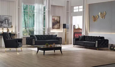 Produktbild von Couchgarnitur  Diamond :  3+1  / Farbe : Anthrazit