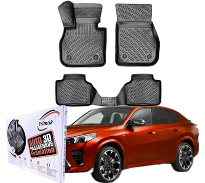 Produktbild von Trimak Autofußmatten kompatibel mit BMW X2 U10 2024 -- Auto Allwetter Gummimatten