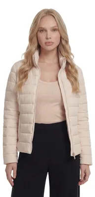 Productafbeelding van GUESS dames gewatteerde jas, effen, model Diann, dikke vulling, wit