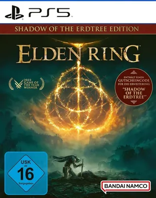 The cover art for the Elden Ring Shadow of the Erdtree Edition for PlayStation 5.