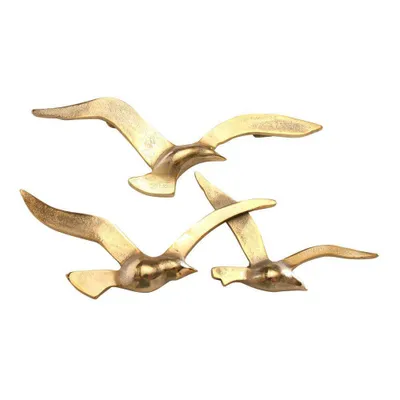 Produktbild von Boltze Wandobjekt Birdy gold, Wanddeko aus Metall, maritimes Motiv
