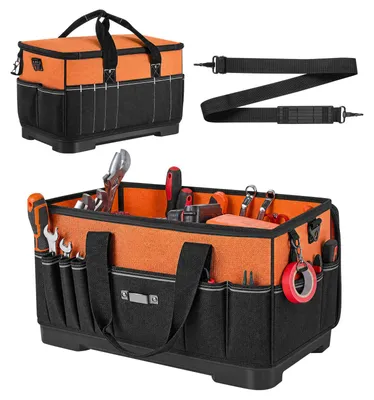 Obrázek produktu pro Nástrojová taška SucceBuy, 51x26x30 cm, úložná taška s 14 vnitřními a 19 vnějšími přihrádkami, robustní organizér nářadí vyrobený z voděodolného polyesteru, s popruhem přes rameno a zipem, vhodný pro řemeslníky