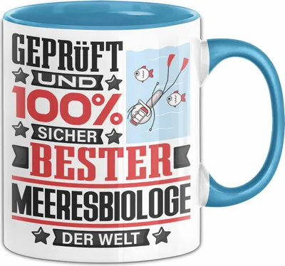Produktbild von Meeresbiologe Geschenk Lustiger Spruch für Meeresbiologe Geschenkidee Bester Meeresbiologe Der Welt (Blau)