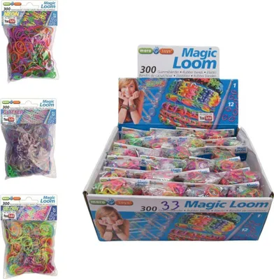 Produktbild von 900 Bänder Magic Loom Bands Gummibänder Armband Band Motiv Glitter Glow Neon