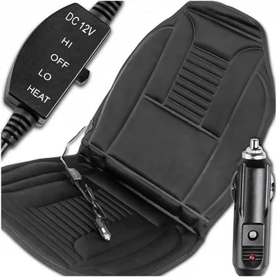 Produktbild von Sitzheizung Auto 12V Heizauflage Fuer Sitz Und Rueckenlehne Mit Kabel-Fernbedienung 2 Stufen Thermoschutz Schwarz