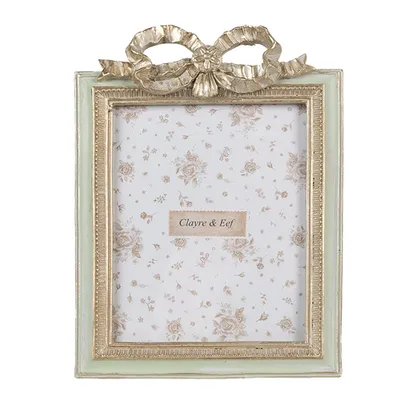 Image de Clayre & Eef Cadre photo 13x18 cm vert plastique