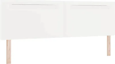 Image de vidaXL Tête de lit LED blanc 180 cm similicuir