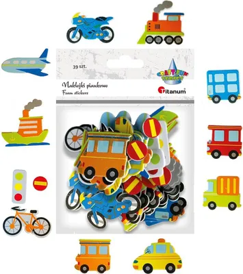 Produktbild von Schaumstoffaufkleber Transport 39 Stück Titanum