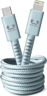 Image de Câble Fabriq USB C / Lightning 3A 2m PD 60W Dusky Blue Fresh'n Rebel