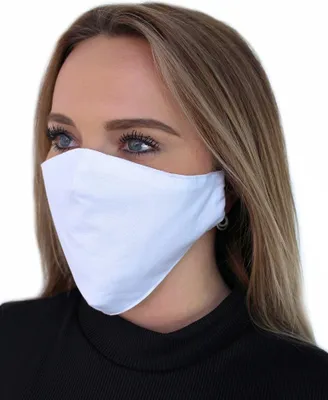 Produktbild von 2 x Mundschutz Baumwolle  Gesichtsmaske Stoffmaske Schutzmaske Waschbar Weiß 2-lagig