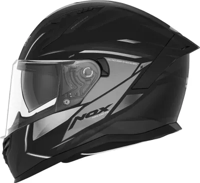Zdjęcie produktu dla Kask motocyklowy Nox N401 Xeno Black/Titanium Matte XL z blendą
