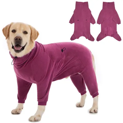 Image de Veste en polaire pour chien avec pattes pour protection hivernale