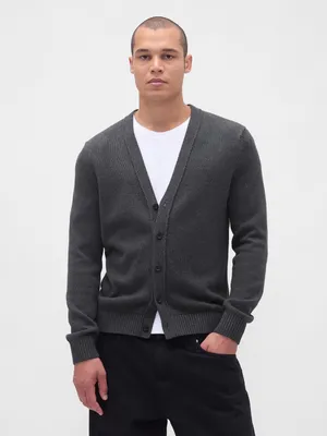 Produktbild von GAP Herren Strickjacke mit V-Ausschnitt und Knöpfen, hüftlang, Größe S