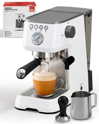 Produktbild von Solis Siebträger Kaffeemaschine 54 mm Siebhalter Milchaufschäumer Bohnen, Pads