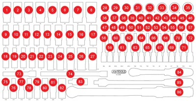 Productafbeelding van KS TOOLS 813.0086-97: Schuimrubberinlegsel voor sorteerbox