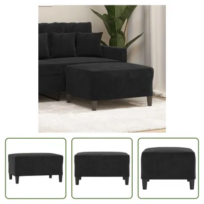 Produktbild von The Living Store Fußhocker Schwarz 70x55x41 cm Samt