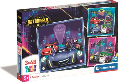 Immagine prodotto di Puzzle 3x48 pezzi Batwheel per bambini