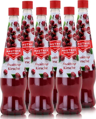 Produktbild von Mautner Getränkesirup Kirsche 0,7L - Softdrink, Cocktails (6er Pack)