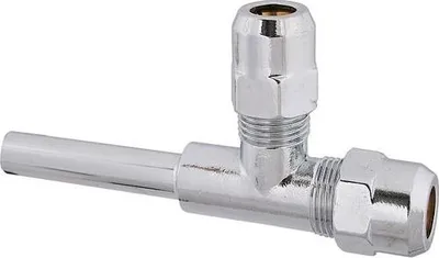 Produktbild von Js T-Abzweigstueck,2Xquetschver. M.laengenausgleich,Dn10,3/8",Chr