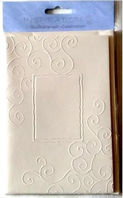 Produktbild von Briefkarte 11X17 Hoch Dopp Ranken Bae 55760003K Geprägt Creme 5 5