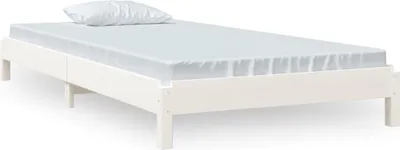 Produktbild von vidaXL Stapelbett Weiß 90x190 cm Massivholz Kiefer