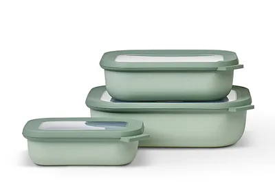 Produktbild von Mepal set cirqula rechteckig 3-tlg 500+1000+2000 nordic sage