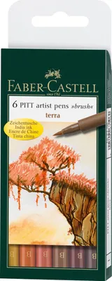 Produktbild von FABER-CASTELL Tuschestift Pitt Artist Pen B Terra 6x