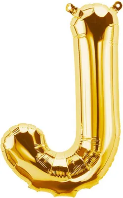 Produktbild von Folienballon Buchstabe J, gold, ca. 40 cm, für Luftbefüllung