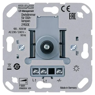 Produktbild von JUNG 211 GDE - Drehschalter - Metallisch - 230/240 V - 50 Hz