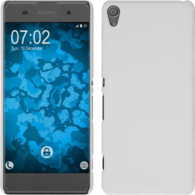 Produktbild von PhoneNatic Case kompatibel mit Sony Xperia XA - Hülle weiß gummiert Hard-case + 2 Schutzfolien