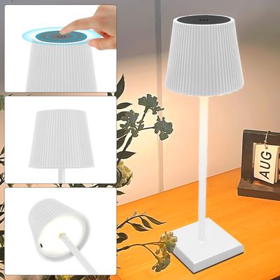CMYbabee LED Tischleuchte, Tischlampe Akku 4000 mAh, Schreibtischlampe 3W, Lampe 3 Helligkeitsstufen, IP54 Wasserdichte, Nachttischlampe, Weiß
