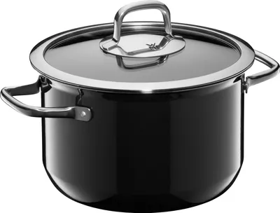 Image de WMF Fusiontec Compact Kochtopf mit Glasdeckel, 22 cm, Black 3201111960 4000530734594