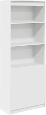 Image de Buffet haut blanc 70x35x180 cm bois d'ingénierie