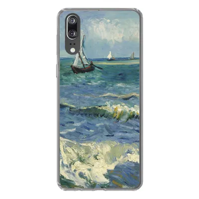 Produktbild von MuchoWow® Handyhülle Schutzhülle Hülle für Huawei P20 Meereslandschaft bei Les Saintes-Maries-de-la-Mer - Vincent van Gogh Silikon Softcase Handy Hülle - Hardcover