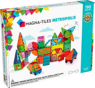 Produktbild von Magna-Tiles Metropolis Bausatz 110 Teile ABS Kunststoff Mehrfarbig Verpackungsmaße 444,5 x 76,2 x 355,6 mm für Kinder