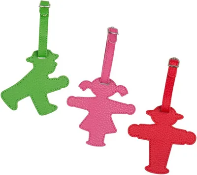 Produktbild von Kofferanhänger - Ampelfrau in Pink aus Kunstleder