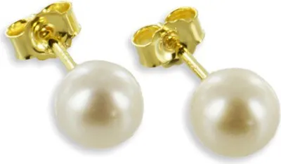 Produktbild von Ohrstecker echt Gold 333 (8 kt) mit Süßwasserperle 6 mm