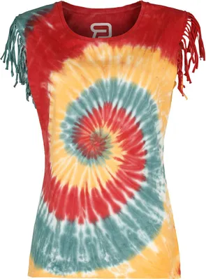 Produktbild von RED by EMP Damen T-Shirt mit Multicolor Batik-Waschung 3XL