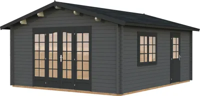 Produktbild von Gartenhaus Palmako Irene 23,9 m² inkl. Fußboden 514 x 598 cm dunkelgrau-anthrazit
