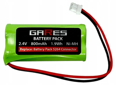 Obrázek produktu pro Gares Univerzální Akumulátor Li-Ion 2,4V 0,8Ah | Akumulátorový Pack | Baterie pro elektronická zařízení 2,4V | Vysoká kvalita Gares®