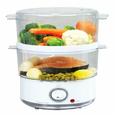 Produktbild von JATA CV200 Dampfgarer 2 Korb/Körbe Freistehend 400 W Transparent, Weiß
