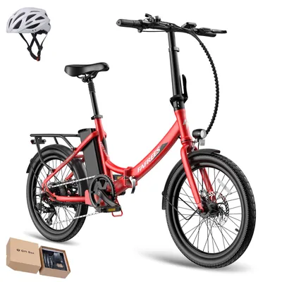 Produktbild von E-Bike Pedelec 20 Zoll Premium 250 W Shimano 7-Gang 36 V 20 Ah Akku 120 km IPX5, Rot