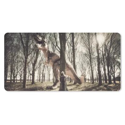 Produktbild von MuchoWow® Mauspad Mousepad Dinosaurier - Wald - Baum 60x30 cm - Mousepads - Maus Mat - Pad - Mausunterlage - Nachhaltig