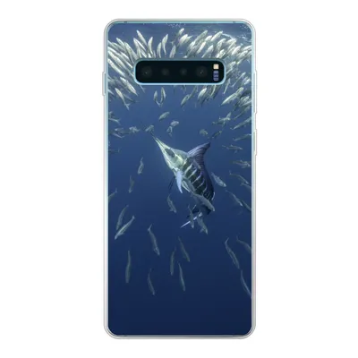Produktbild von MuchoWow® Handyhülle Schutzhülle Hülle für Samsung Galaxy S10 Plus Wasser - Sardinen - Tiere Silikon Softcase Handy Hülle - Schutzhülle