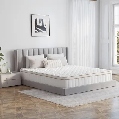 Obrázek produktu pro Matrace 160x200 cm s kapslovou vrstvou pružin, 7-zónovou podporou, chladivou pěnou a tvrdostí H3, výška 26 cm